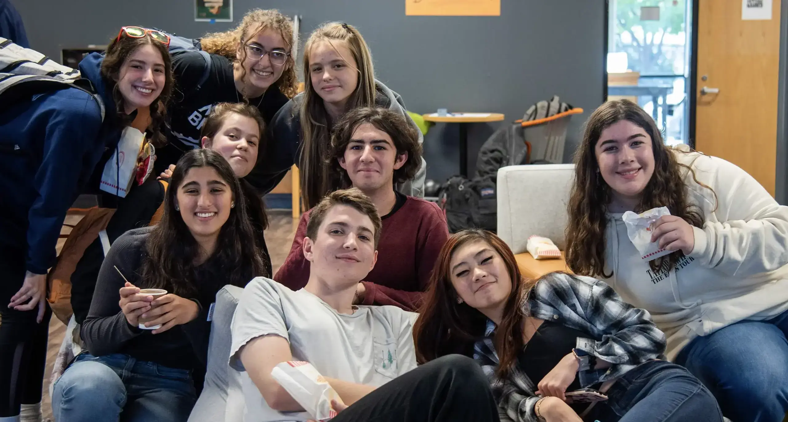 Group of Students Smiling and Posing for Photo