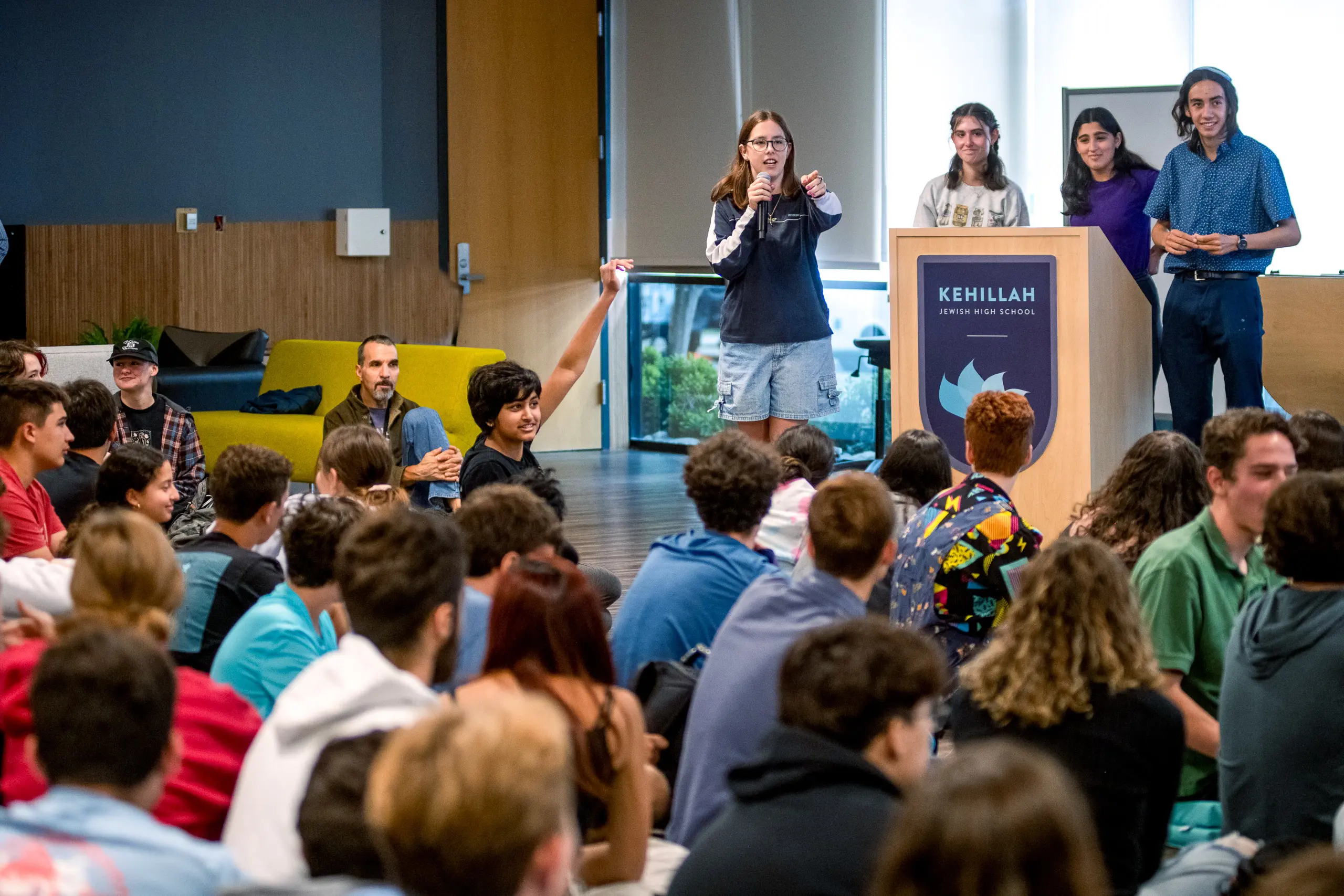 Large Group of Students Talking