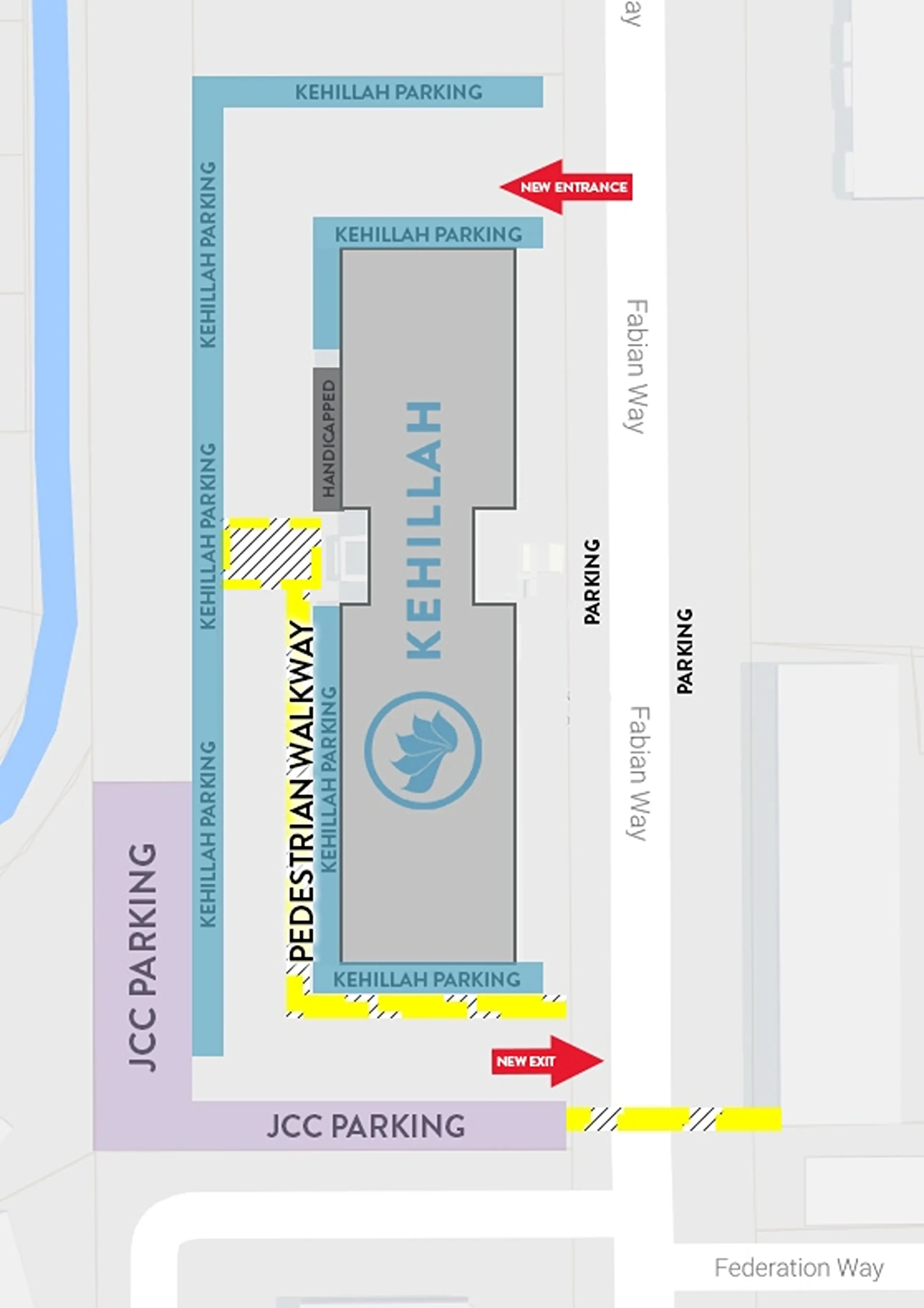 Kehilah Parking Lot Map