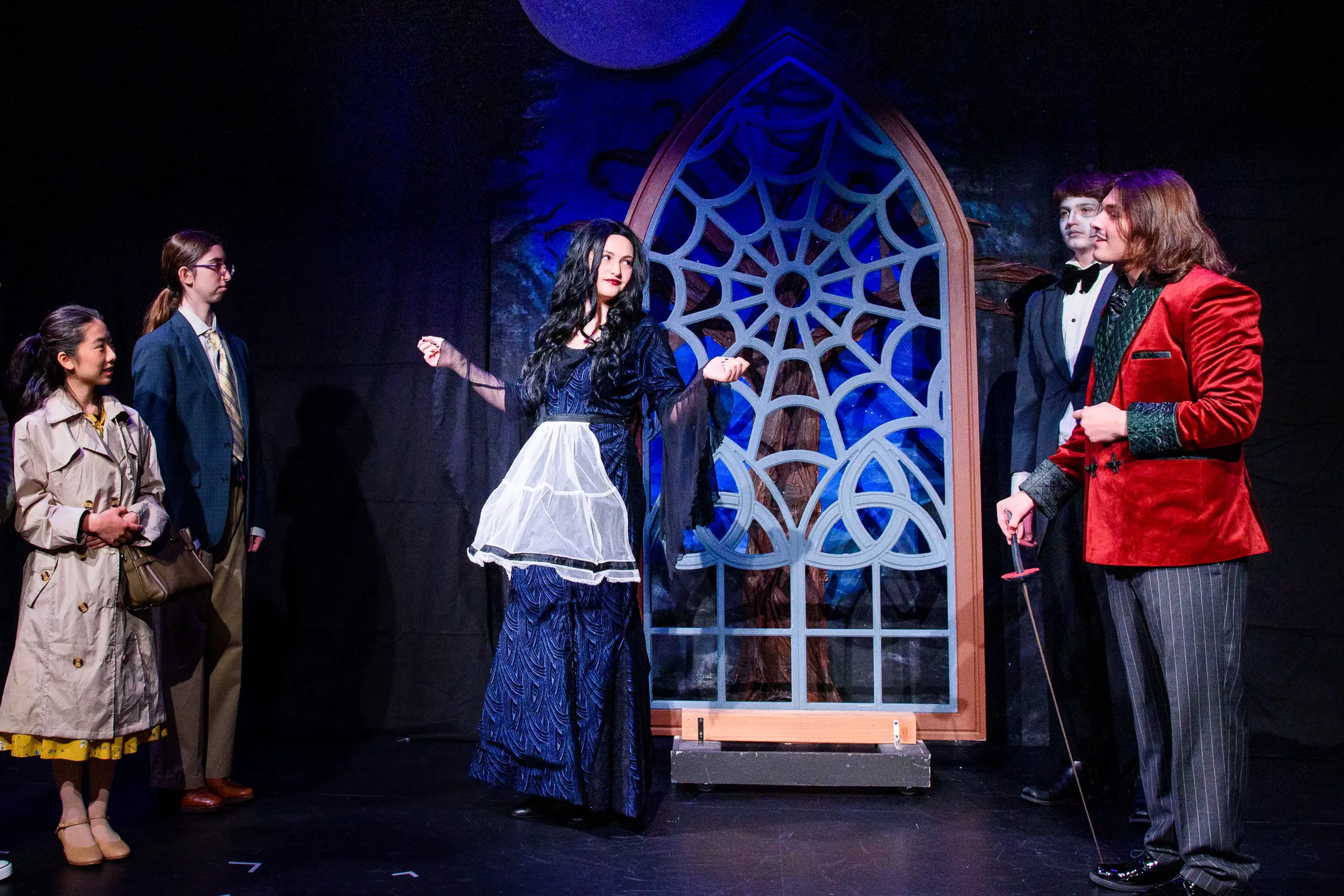 Students Performing Adams Family