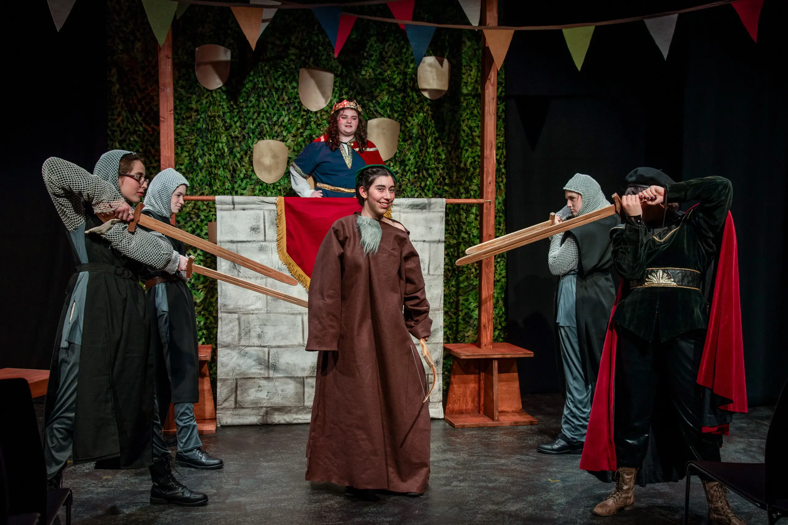 Students perfomring in Play on Stage