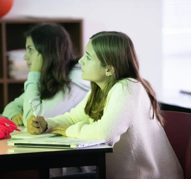 Student Attentively Listening in Class